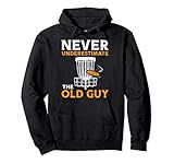 Photo Gallery never underestimate old guy disc golf frisbee golfing golfer felpa con cappuccio Photo Gallery never underestimate old guy disc golf frisbee golfing golfer felpa con cappuccio