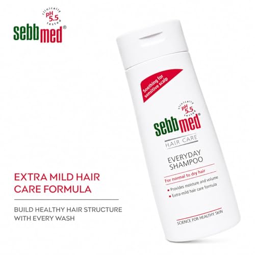 Image of Sebb med Everyday Shampoo for Normal to Dry Hair, Sensitive Scalp, pH 5.5 Clinically Tested, Extra-Mild Formula