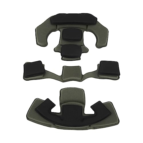 Generic Juego de Forro para Casco, Fácil de Instalar, Kit de Relleno de Esponja para Casco para Ciclismo (Esponja Verde Militar)