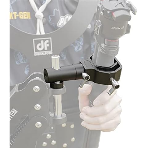 TH02 Steadycam Axis Arm Adapter,Gimbal Vest Rotatable Converter for 12mm 13mm 16mm Diameter Tube,Compatible with DJI RS4 Pro/3/2/ Ronin S/ZHIYUN Crane 3S/Float/Thanos Vest Series Etc Cover