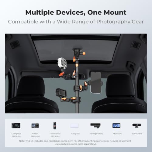 Image of K&F CONCEPT Car Mount Support Pole 27.6-49.2 inch Adjustable
