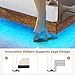 ADORNEVE Floating Bed Frame Full Size with RGB LED Lights, Metal Floating Platform Full Bed, Under Bed Storage, Stable Structure, No Box Spring Needed, Easy Assembly,Vintage Brown & Black
