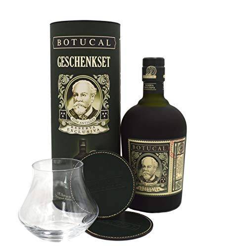 Botucal Rum Geschenkset (1x Botucal 0,7l + 1 Glas + 2 Untersetzer)