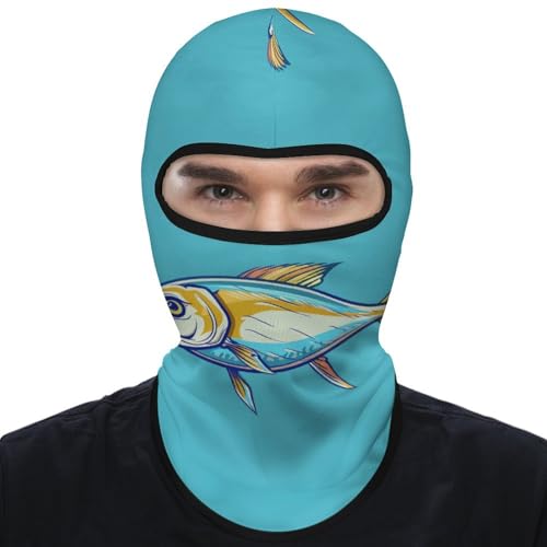 Balaclava para hombre con estampado de pez, máscara facial para esquí, ciclismo y deportes de invierno miniatura 7