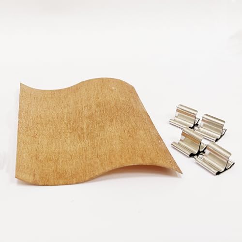 XUANRI 10PCS Wooden Candle Wicks with Metal Holders, Smokeless Wavy Shape Wooden Wicks 3.15 inch Width by 3.97 inch Height for Large Candle Jar