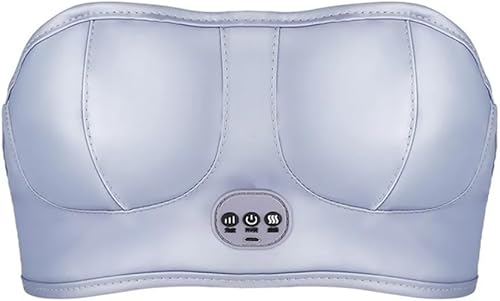 Miniatura 1 de Blossomup - Masajeador eléctrico de busto, brasier masajeador portátil para el pecho, masajeador de senos inalámbrico USB (gris)