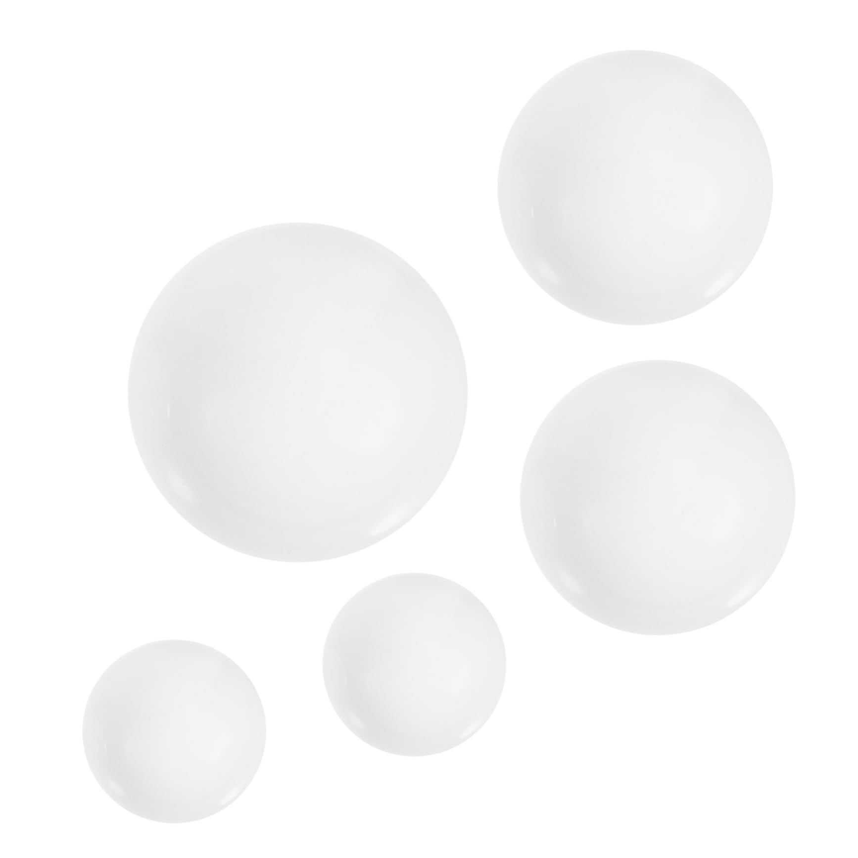 Wakauto 5pcs Polished Stainless Steel Gazing Ball Decor Reflective Globe for Lawn Home Mall Hollow Decorative Balls Shiny Modern Outdoor Ornament