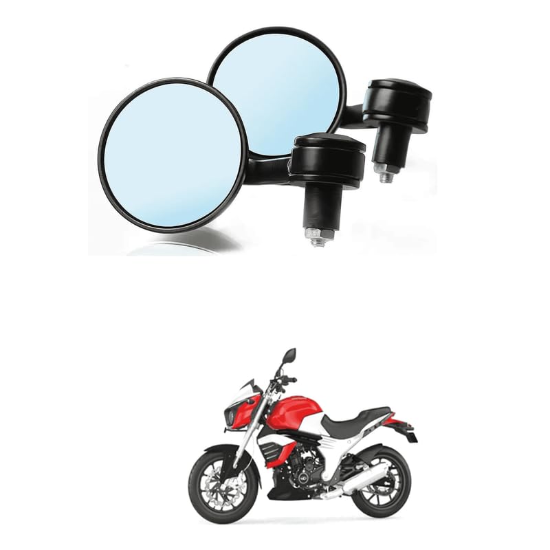 Lovmoto 7/8" Black Bike Mirror Handlebar Rearview Mirror, 360-Degree Wide Angle Adjustable Motorcycle Handlebar End Bike Rear View Mirror for Adult Bikes Mountain Comfortable With Mo-jo