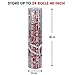 ProPik Christmas Gift Wrap Organizer Clear, Fits 24 Rolls of 40 Inch Long, Heavy Duty PVC Wrapping Paper Storage Bag with Handles and Zippered Top, Tote Clear Tube Container (White Trimming)