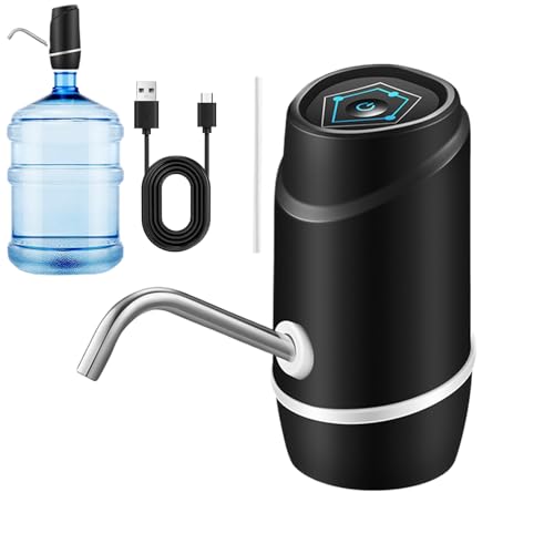 Elektrische Wasserspenderpumpe - USB Wiederaufladbare Tragbare 5 Gallonen Wasserflasche Pumpe | Trinkbrunnen Pumpgerät mit für Zuhause, Outdoor, Reisen, Camping & Küche