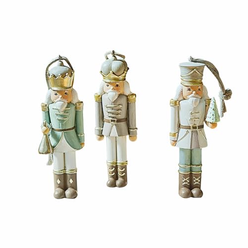 Loberon Anhänger 3er Set Randolph, Nussknacker-Design, Handgefertigt...