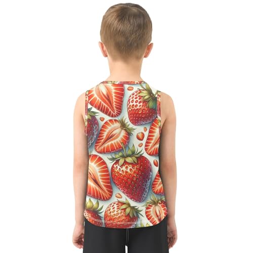susiyo Strawberry Fruits Boys Sleeveless Tank Top Girls Athletic T Shirt3