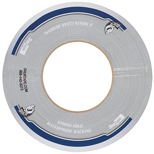 Image of Shurtape Duck Pro Professional Grade, Clean Removal Duct Tape for Indoor /Outdoor, Bundling and Repair, 48mm x 60yd, 12.2 mil, Metallic Silver, 1 Roll (105458)