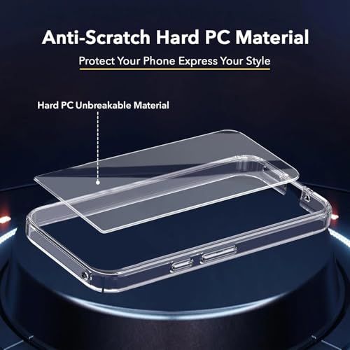 Image of DIZORO Compatible with Motorola Moto Edge 50 Pro 5G Back Cover Case Clear,[ Anti Yellow ][Military Grade Protection] Hard PC Back Cover Transparent