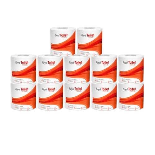 Image of Royal Toilet Tissue Paper Roll | 3600 Pulls (300 x 12 Rolls) | Tissue Paper Roll, Toilet Paper Roll 2-Ply Soft & Strong Bathroom Tissue | Highly Absorbent & Hygienic Toilet Paper