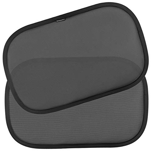 Auto Zonwering voor Kinderen, Nieuwe Verbeterde Uitvoering (Set van 2) - Zelfklevende Zonnescherm voor Bescherming tegen Schadelijke UV-stralen – Achterbank Baby Zonwering - Universele Pasvorm