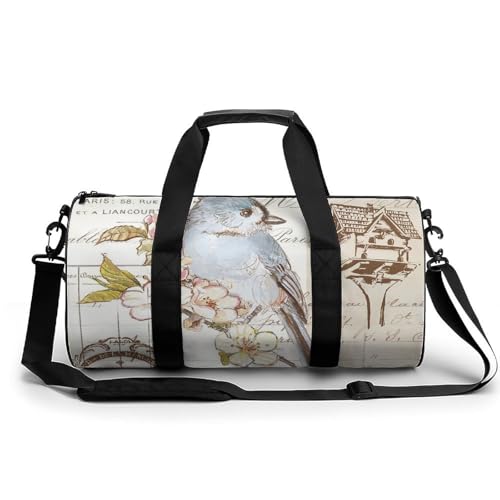 Duffel bag gym oiseaux grand volume 45cm pour ranger vos affaires de voyage et sport