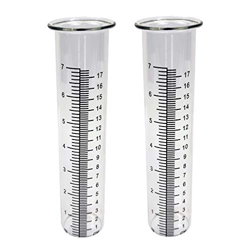 JOYBee 7inch Garden Glass Rain Gauge Replacement Tubes for Yard Garden Outdoor(Pack of 2) by JOYBEE HOME&GARDEN - Used condition - US$10.45