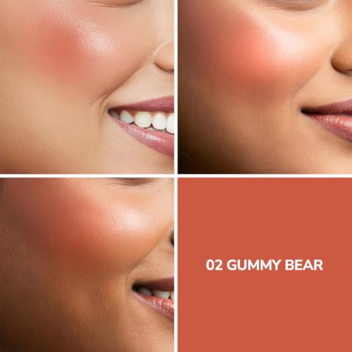 Image of Mila Beaute Pookie Serum Liquid Blush for Face Makeup | Highly Pigmented & Easily Blendable Blusher | Non Drying Formula with Orange Peel Extracts | Suitable for Indian Skin Tones - Gummy Bear