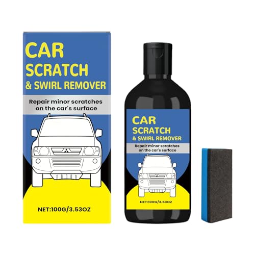 自動車用塗装傷除去剤 | 100g 効果的修復剤 スポンジ付き,ポリッシュ塗料復元剤 - 自動車・オートバイ・トラック用 光沢追加 メンテナンス 保護 旅行用クリーニング