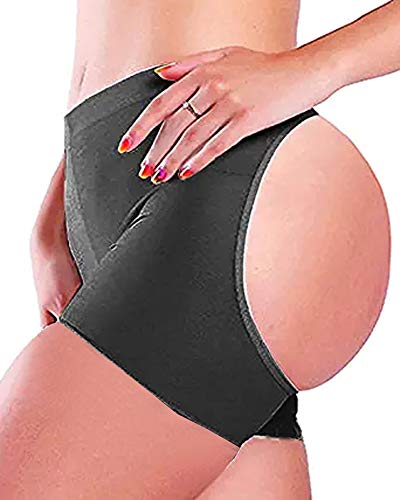 Jengo Butt Lifter Panties Butt Enhancer Underwear Hip Booty Lifter Shaper for Women Butt Lifting Boy Shorts Enhancer Shapewear, Preto, Tamanho único