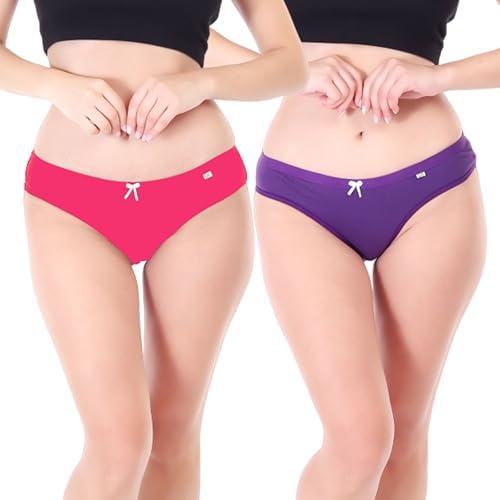 Image of XJARVIS CARIBEANCHIC Women's Hipster Panty Made with Cotton Soft Stretchable Underwear for Women, Full Coverage Bikini Briefs, Breathable & Comfortable Ladies Innerwear - Multicolor