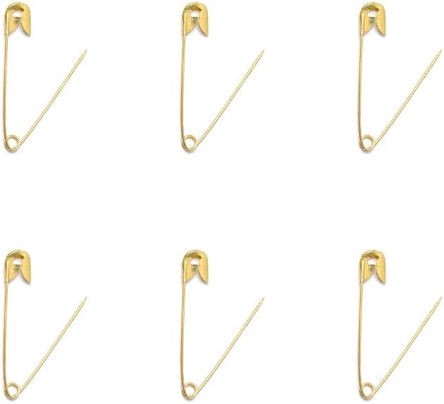500 Pieces Safety Pins 20mm Small Sewing Pins Metal Mini Safety Pins for Home Office Art Craft Jewelry Making (XBZ/Gold)