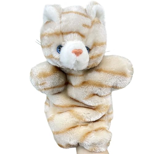 Plush Cat Hand Puppet Interactive Animal Toys for Role Play Storytelling Preschool Teaching Gifts for Kids Boys Girls