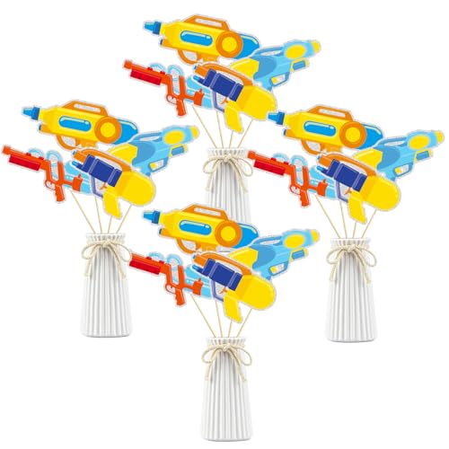 Image of Set of 16,Water Guns Theme Centerpiece Sticks,Summer Hawaii Water Guns Party Party Centerpiece Table Toppers,Beach Surfing Party Decoration.