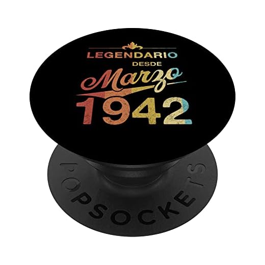 80 cumpleaños Nacido en Marzo de 1942 Vintage 80 años PopSockets PopGrip Intercambiable