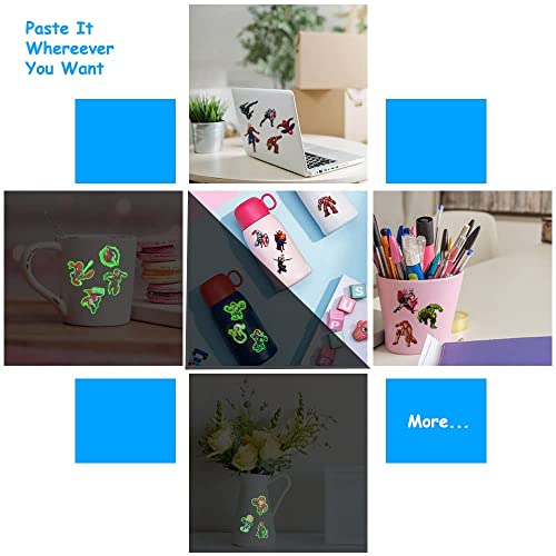 6 Sheets Superhero Temporary Tattoos For Kids Party Favors Gifts, Superhero Glow Luminous Tattoos Stickers Birthday Party Supplies Decorations For Kids Classroom School Carnival Rewards Prizes #TOP4