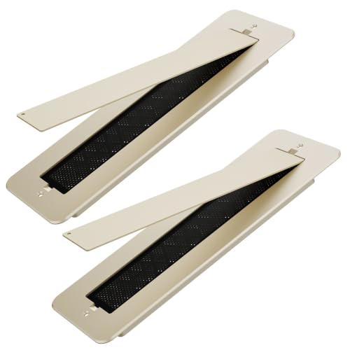 RPOMU Aluminum RV Floor Register 2"x10" with Magnetic Vent Cover, RV Vent Accessories for Inside, Floor Vent Covers for Home, 2 Pack