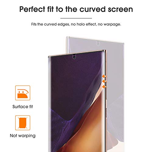 Image of [4 pack] Samsung Galaxy Note 20 Ultra Screen Protector - TPU Film Screen Protector for Galaxy Note 20 Ultra 6.9 Inch, 2020 [High Definition] [Bubble Free] [Anti-scratch] [Anti-Fingerprint]