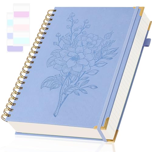 A5 Journaling Notebooks, Hardcover Spiral Notebook, Leather Journ
