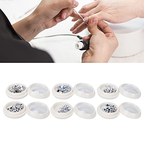 de Unha Com Pedras Preciosas, Glitter Plástico Brilhante Decorado, Ornamento de Vidro de Cristal, De