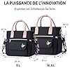 Hihealer Sac Repas Isotherme Femme avec Motif Floral Unique - Grand Sac Étanche à Plusieurs Poches avec Bandoulière Amovible pour Travail/Pique-Nique/Cadeau Femme (Lilly Pilly, Grand 16,5 L) #2