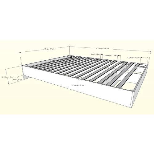 Nexera Queen Size Platform Bed, White #TOP2