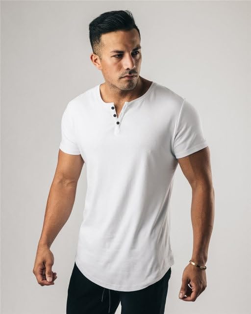 Image of Men's Fashion Henley Neck Half Sleeve T-Shirts