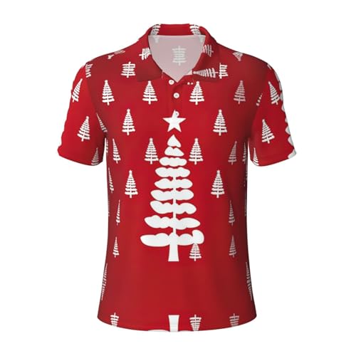 Polo de golf imprimé Noël vêtement de sport et de travail confortable pour homme