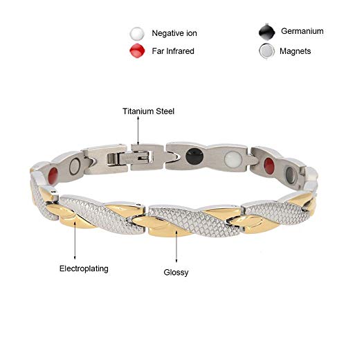 Pulseira magnética de aço de titânio, personalidade saudável de aço inoxidável ímã pulseira serpenti
