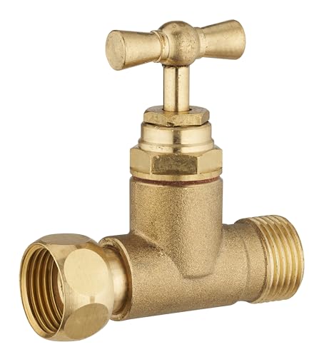 Robinet WC Droit Laiton Brut Mâle Femelle Ecrou Tournant 12x17 (3/8) NOYON & THIEBAULT