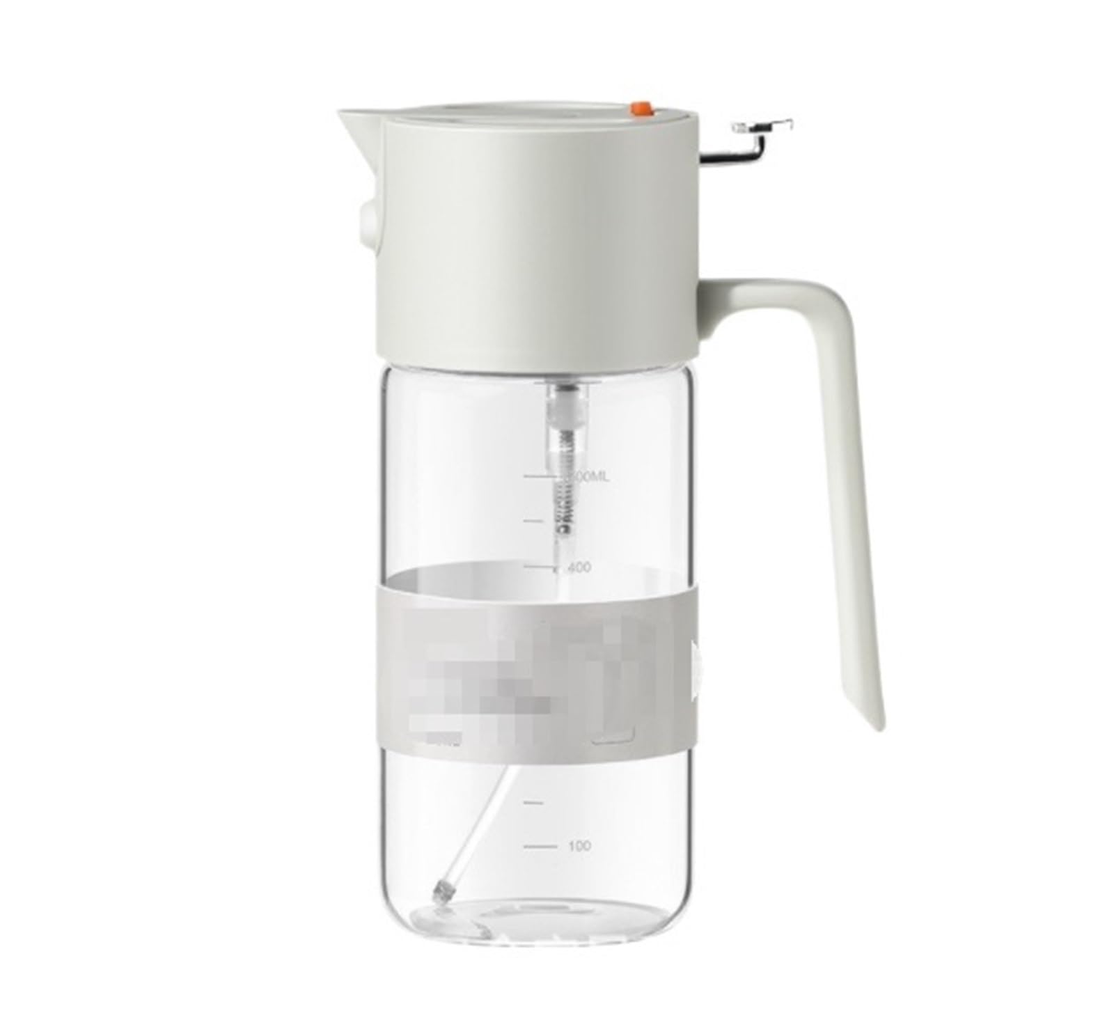 HDICUHNANU Reusable Kitchen Oil Bottles Cruet 2 In 1 Glass Olive Oil Sprayer And Dispenser For Air Fryer Grill Frying Air Fryer, Salad(White)