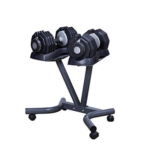 Profihantel DialTech Hantelsystem von 2,5 bis 25kg mit Ständer, schnell verstellbar & platzsparend, Anti-Rutsch-Griff, 10 Hanteln in 1, Lieferumfang: 2 Hanteln 2 Ablageschalen mit Ständer
