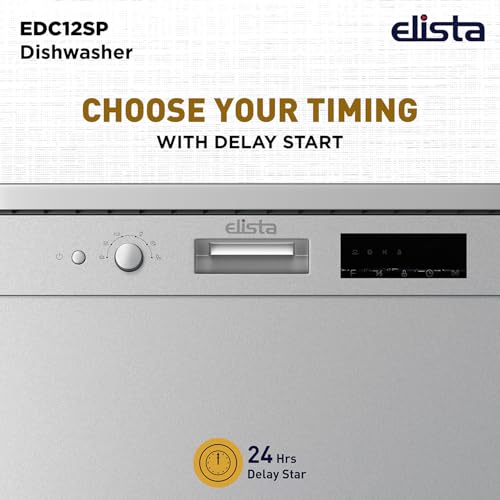 Image of Elista Dishwasher | 12 place setting | 6 Wash program Perfect for Indian Kitchen| | Intensive 65�C Wash programme|A++ Energy rating| EDC 12 SP