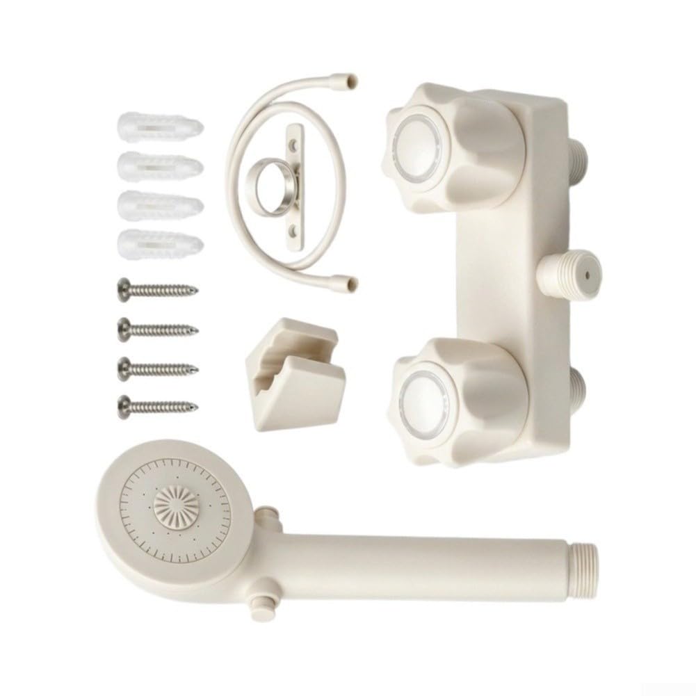 para ducha Exterior RV 4 Pulgadas ABS Ahorro Agua para ducha(creamy white)