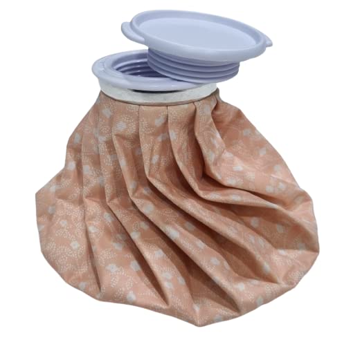 Crowd Clicks Ice Cold Pack Reusable Ice Bag Hot Water Bag for Injuries, Hot & Cold Therapy and Pain Relief (pack of 1) (Biege Floral)