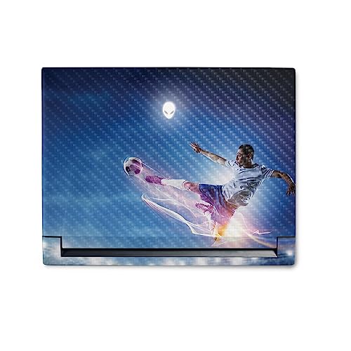 Image of MightySkins Carbon Fiber Skin Compatible with Alienware M18 R1 (2023) Full Wrap Kit - Super Kick | Protective, Durable Textured Carbon Fiber Finish | Easy to Apply & Change Styles | Made in The USA
