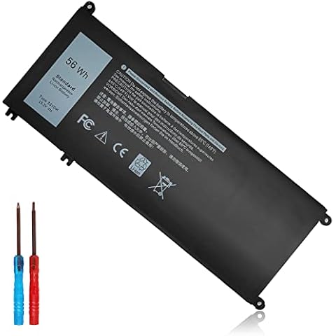 Emanjor 56Wh 33YDH 15.2V Laptop Battery for Dell Inspiron 17 7000 7779 7773 7786 7778 2-in-1 15 7577 Latitude 3590 3580 3490 3380 G3 3579 3779 G5 5587 G7 7588 PVHT1 P30E P30E001 81PF3 081PF3 4 Cell Cover
