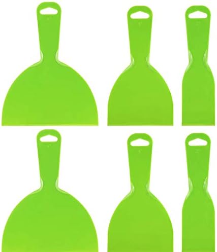 6 Pieces Plastic Putty Knife Set, Flexible Paint Scraper Tool, Painting Aligning Repair Accessories Tools for Decals, Wallpaper, Baking, Wall, DIY Diamond Art Kit