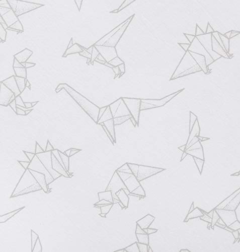 Andi Mae Crib Sheet - Grey Dinosaurs -100% Jersey Cotton - Fits Standard Crib Or Toddler Mattresses #TOP5